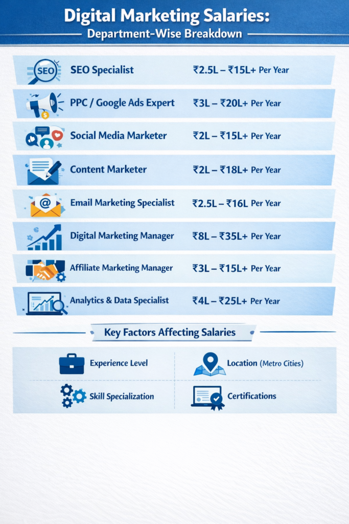 Digital marketing salaries in India